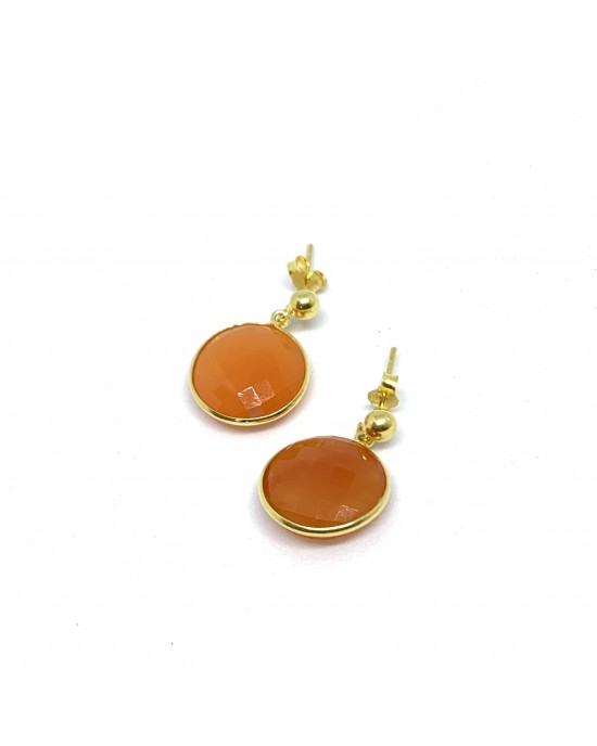 Delicate Cornelian earrings in silver