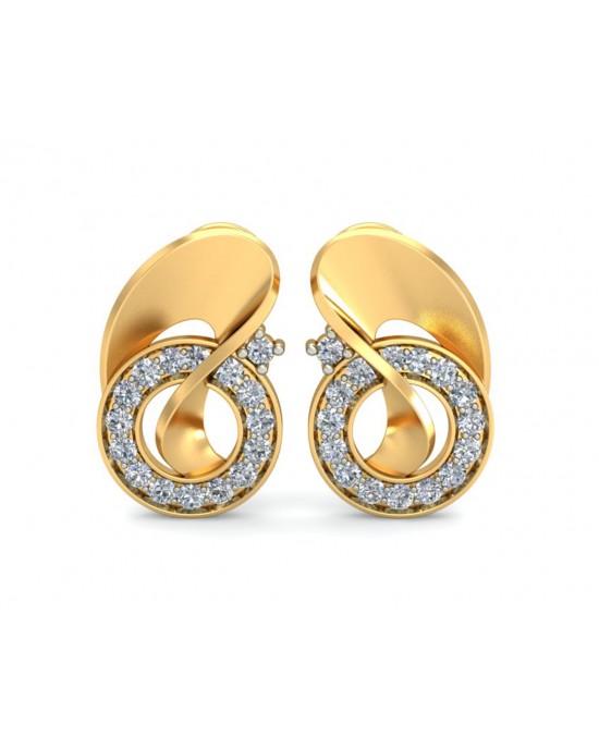 Olivia Diamond Earrings in Gold