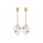 Ulrike Diamond dangle drop earrings in gold
