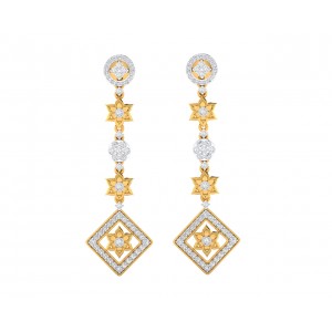 Talor Diamond Dangle drop earrings in Gold