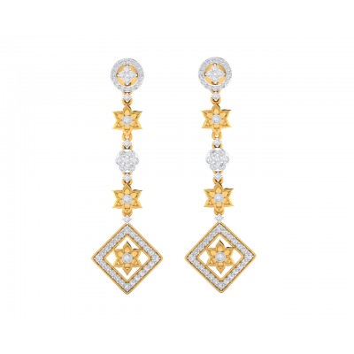 Talor Diamond Dangle drop earrings in Gold