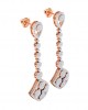 Valli diamond long earrings in gold