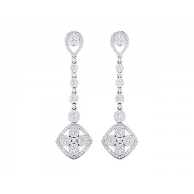 Valli diamond long earrings in gold