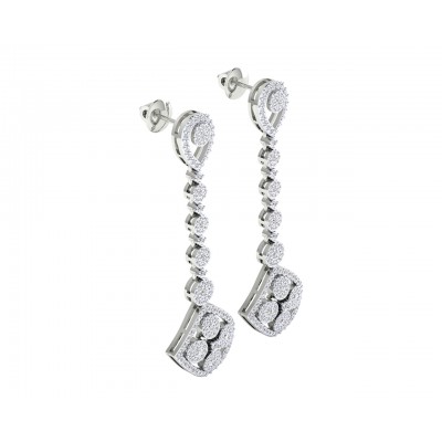 Valli diamond long earrings in gold