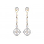 Valli diamond long earrings in gold