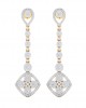 Valli diamond long earrings in gold