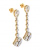 Valli diamond long earrings in gold