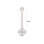 Valli diamond long earrings in gold