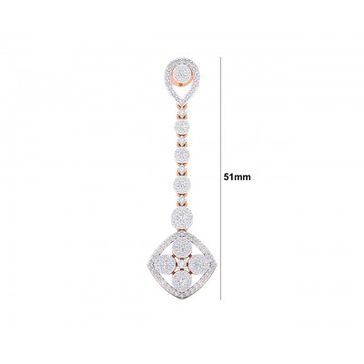 Valli diamond long earrings in gold