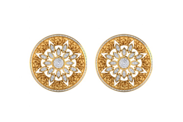 Viny Diamond Earrings in 18k hallmarked gold with certified diamonds