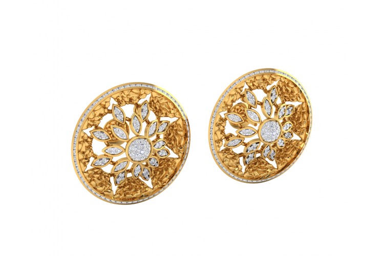 Viny Diamond Earrings in 18k hallmarked gold with certified diamonds