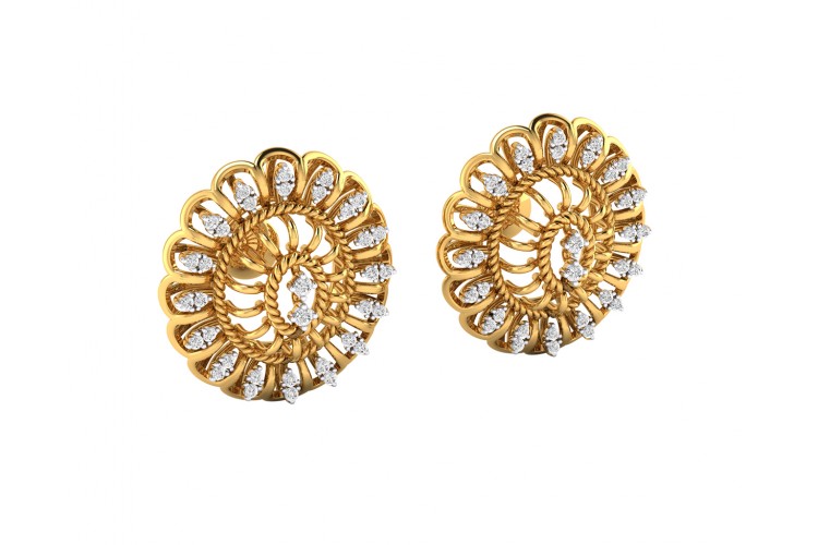 Unika Diamond Earrings in 18k gold