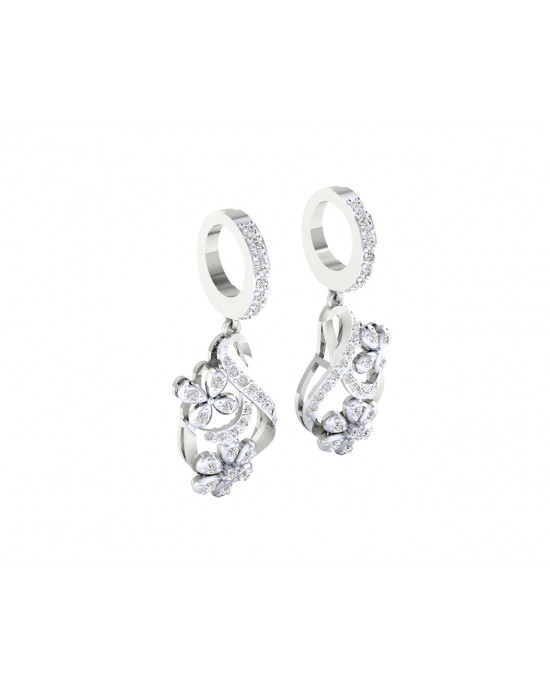 Wagma Diamond dangle drop earrings in gold