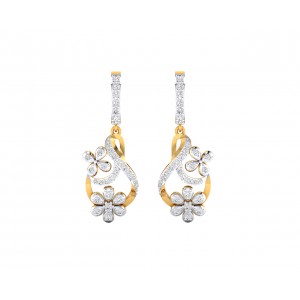 Wagma Diamond dangle drop earrings in gold