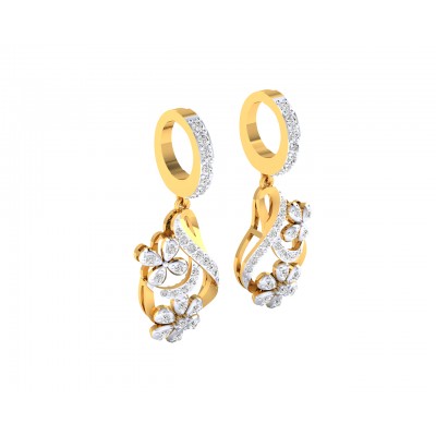 Wagma Diamond dangle drop earrings in gold