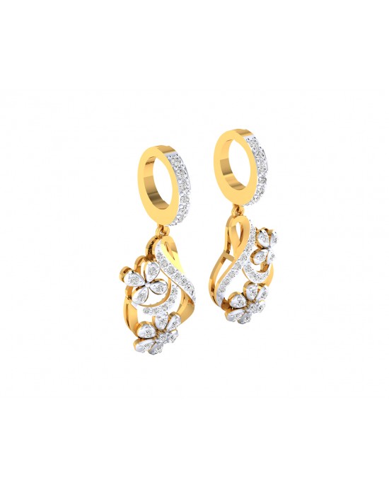 Wagma Diamond dangle drop earrings in gold