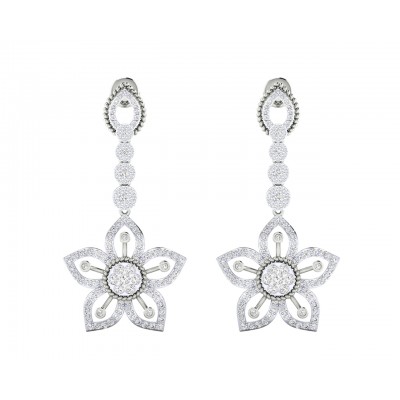 Florina Diamond Dangle drop earrings set in 18k gold