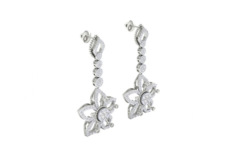 Florina Diamond Dangle drop earrings set in 18k gold