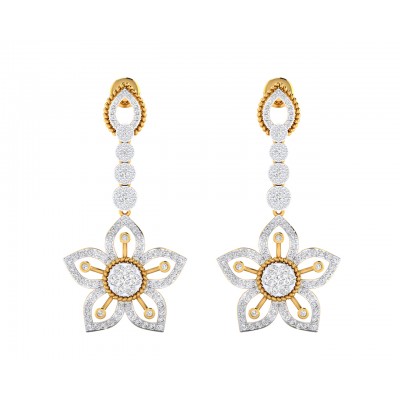 Florina Diamond Dangle drop earrings set in 18k gold