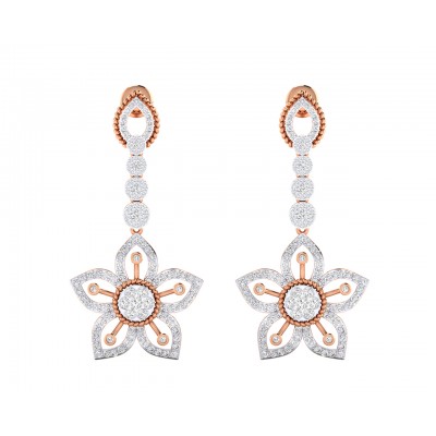 Florina Diamond Dangle drop earrings set in 18k gold