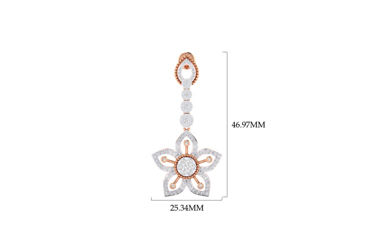 Florina Diamond Dangle drop earrings set in 18k gold