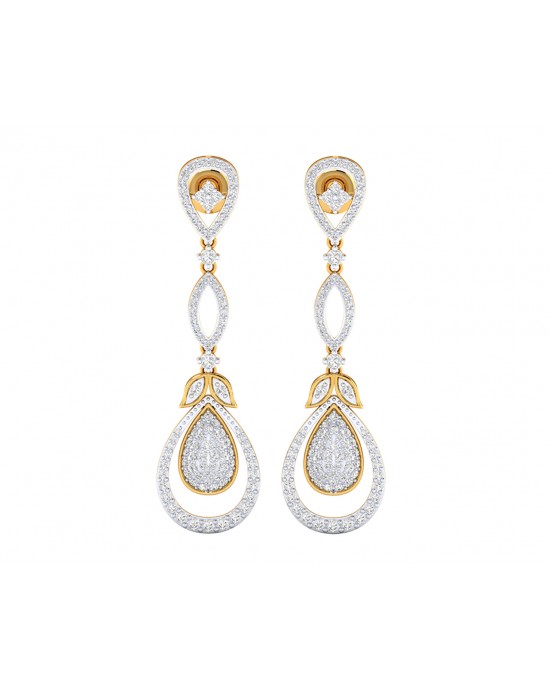 Sica Diamond Danglers in 18k gold