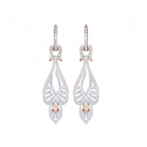 Rena Diamond Dangle drop earrings in Gold