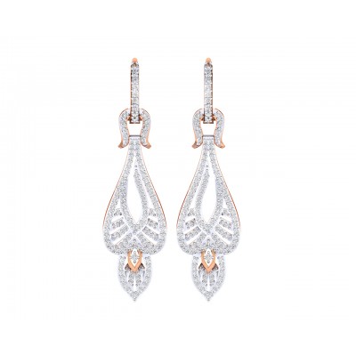 Rena Diamond Dangle drop earrings in Gold