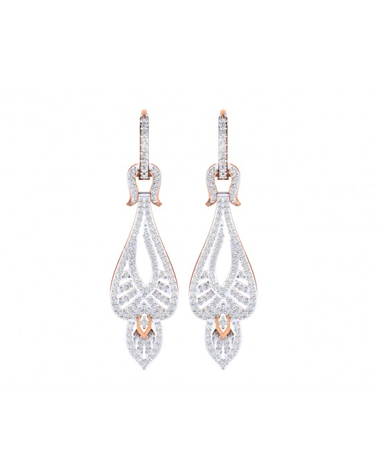 Rena Diamond Dangle drop earrings in Gold