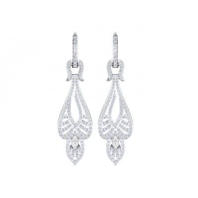 Rena Diamond Dangle drop earrings in Gold