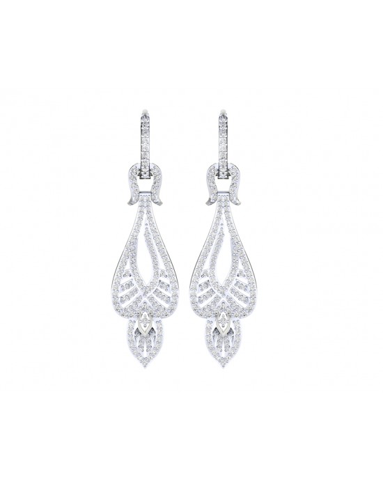 Rena Diamond Dangle drop earrings in Gold