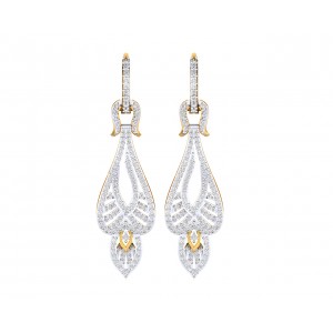 Rena Diamond Dangle drop earrings in Gold