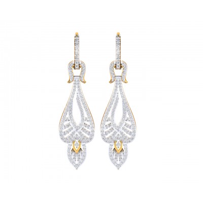 Rena Diamond Dangle drop earrings in Gold