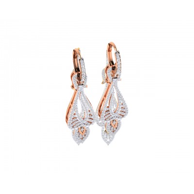 Rena Diamond Dangle drop earrings in Gold