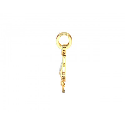 Rena Diamond Dangle drop earrings in Gold