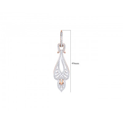 Rena Diamond Dangle drop earrings in Gold