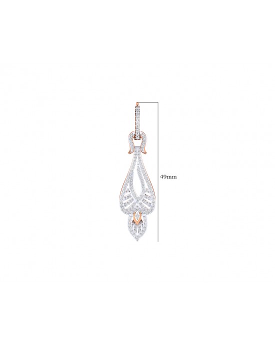 Rena Diamond Dangle drop earrings in Gold