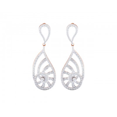 Venna Diamond Danglers in 18k gold