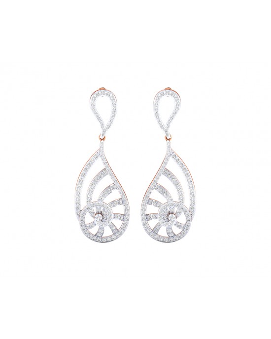 Venna Diamond Danglers in 18k gold