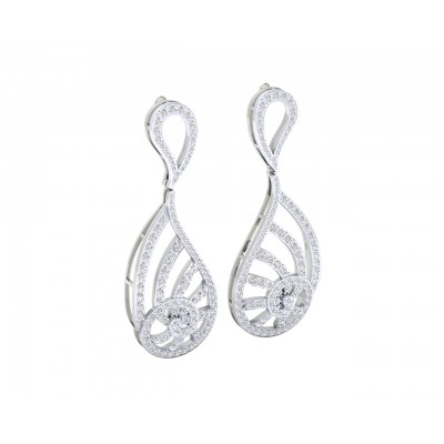 Venna Diamond Danglers in 18k gold