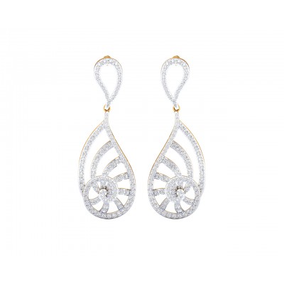 Venna Diamond Danglers in 18k gold