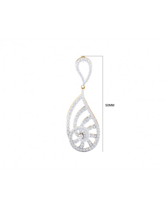 Venna Diamond Danglers in 18k gold