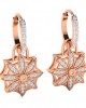 Reha Diamond floral earrings on diamond hoops