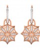 Reha Diamond floral earrings on diamond hoops