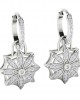 Reha Diamond floral earrings on diamond hoops