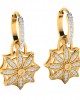 Reha Diamond floral earrings on diamond hoops