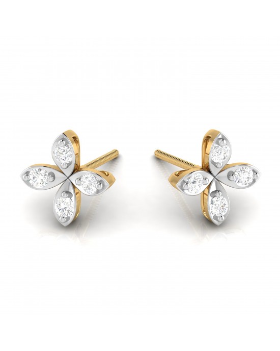 Nova Diamond Studs in 14k  Gold