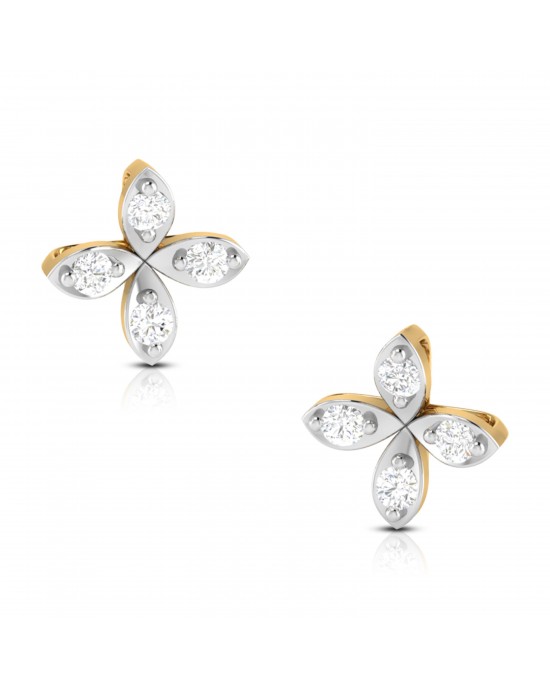 Nova Diamond Studs in 14k  Gold