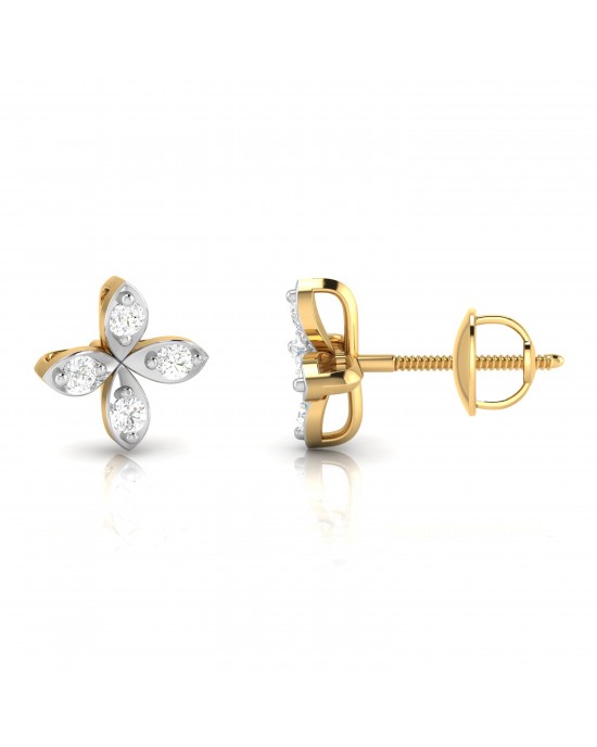 Nova Diamond Studs in 14k  Gold