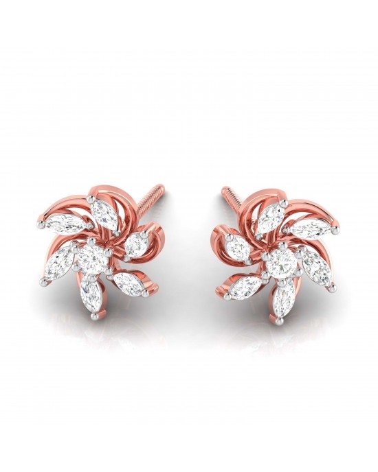 Women's Alloy Stud Earring in WhiteDefault Title | Big stud earrings, Stud  earrings, Gold diamond earrings studs